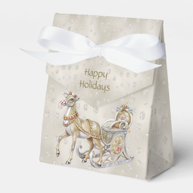 Reindeer Sleigh Holiday Gift Box (Front Side)