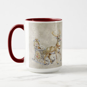 Reindeer Sleigh Holiday Mug