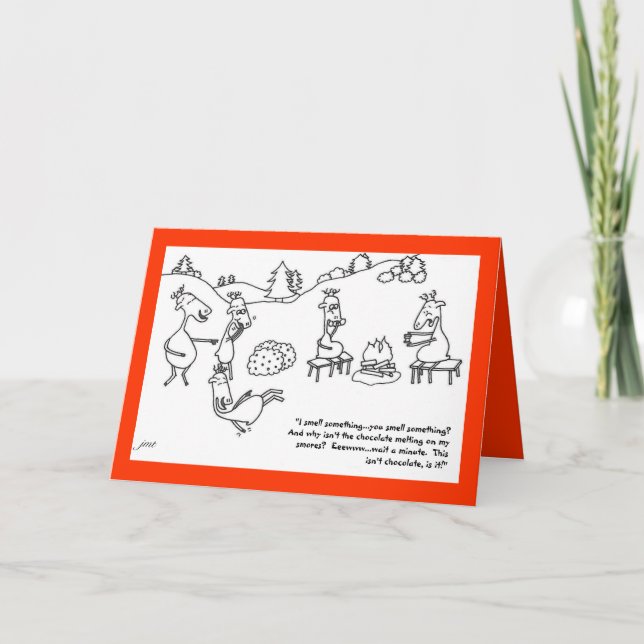 Reindeer Smores Holiday Card (Front)