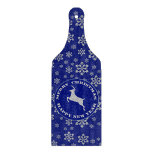 Reindeer Snowflake Christmas Cutting Board