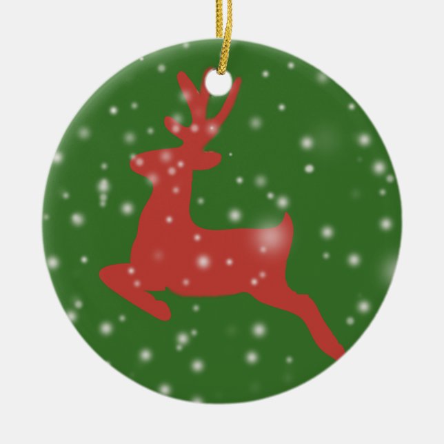 Reindeer  Snowflake Decoration (Front)