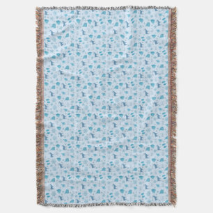 Reindeer, Snowflakes & Festive Bells Design Throw Blanket