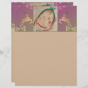 Reindeer, Snowflakes +Photo Custom Letterhead