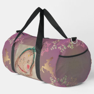 Reindeer, Snowflakes +Photo Duffle Bag