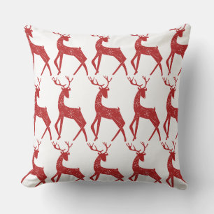 Reindeer & Snowflakes Reindeer Crossing Christmas Cushion