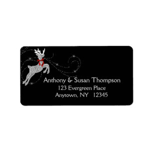 Reindeer Sparkle Address Label