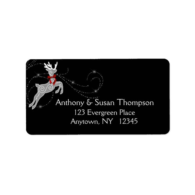 Reindeer Sparkle Address Label (Front)