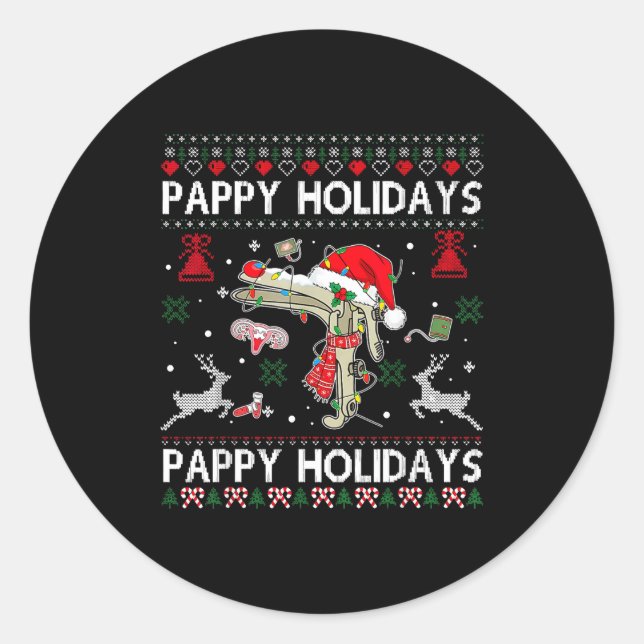 Reindeer Speculum Obgyn Nurse Ugly Christmas Obste Classic Round Sticker (Front)
