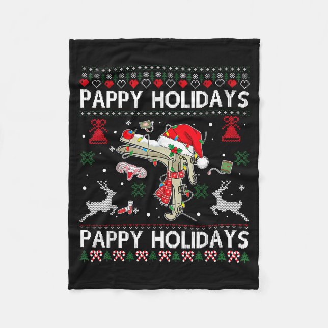 Reindeer Speculum Obgyn Nurse Ugly Christmas Obste Fleece Blanket (Front)