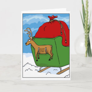 Reindeer Speed Limit Sleigh Card