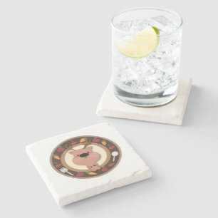 reindeer stone coaster