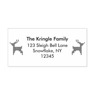 Reindeer Sweater Christmas Address Self-inking Stamp
