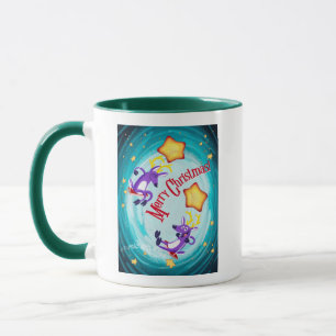 REINDEER SWING ON A STAR by Jeff Willis Art Mug
