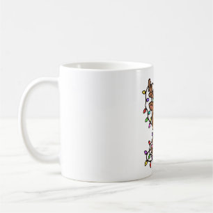 Reindeer Tangled Christmas Lights Holiday Art Coffee Mug