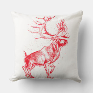 Reindeer Toile de Jouy Pillow