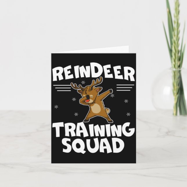 Reindeer Training Squad Deer Team Xmas Running New Card (Front)