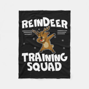Reindeer Training Squad Deer Team Xmas Running New Fleece Blanket