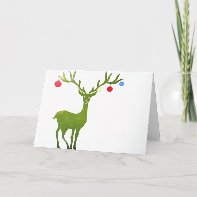 REINDEER TREE Greeting Card (Front)