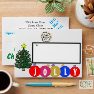 Reindeer Tree Ornaments Letter From Santa Envelope