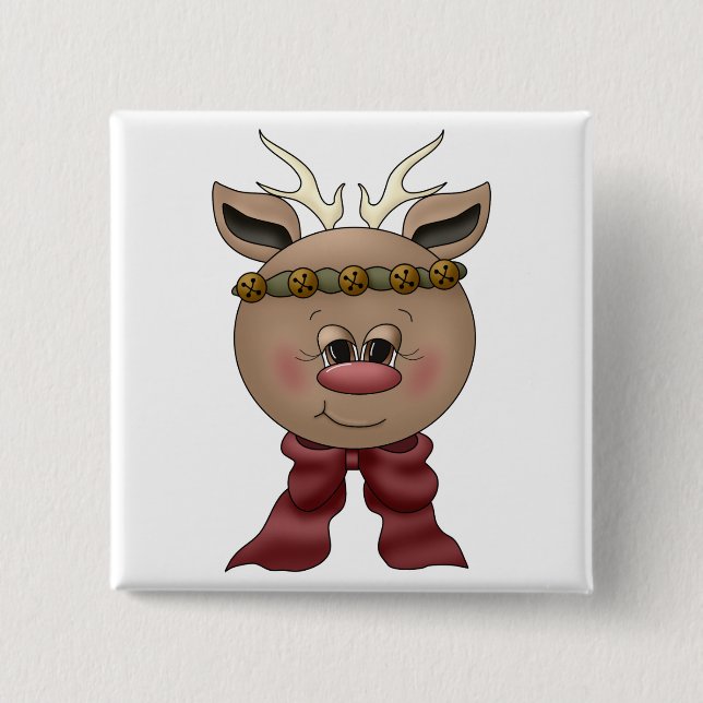 Reindeer Tshirts and Gifts 15 Cm Square Badge (Front)