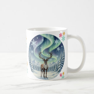  Reindeer Under the Northern Lights Mug – Elegant 