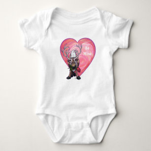 Reindeer Valentine's Day Baby Bodysuit