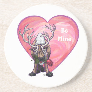 Reindeer Valentine's Day Coaster