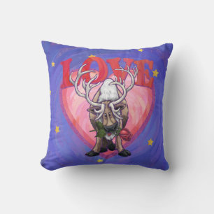 Reindeer Valentine's Day Cushion
