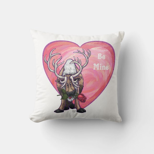 Reindeer Valentine's Day Cushion (Front)