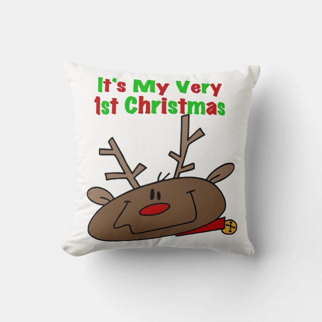 Reindeer Very 1st Christmas Cushion (Front)