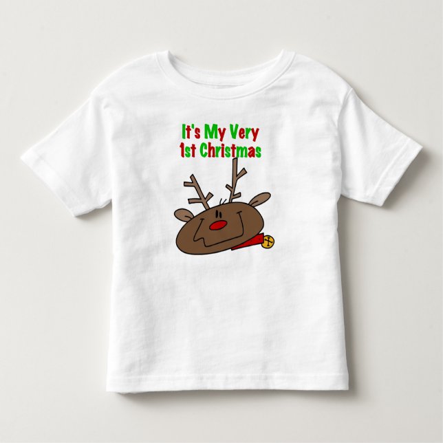 Reindeer Very 1st Christmas Toddler T-Shirt (Front)