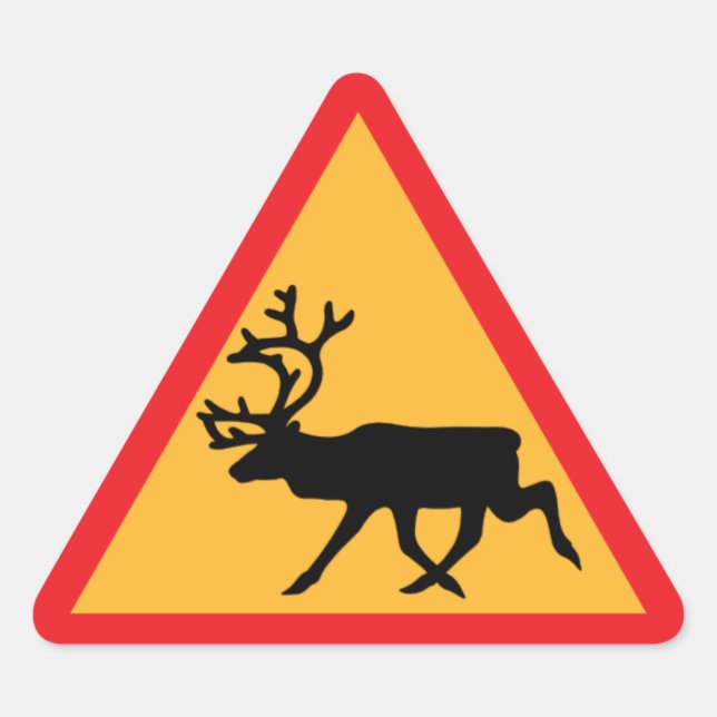 Reindeer Warning stickers (Front)