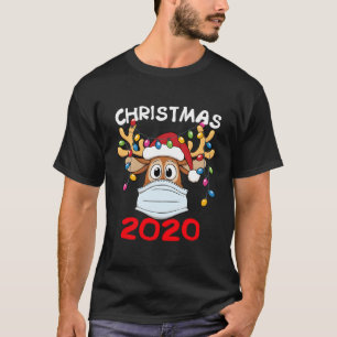 Reindeer Wearing Mask Funny Christmas 2020 T-Shirt