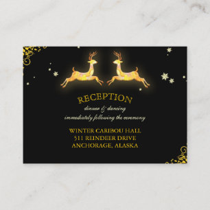 Reindeer Wedding Reception or Registry Enclosure Card