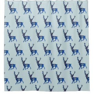 Reindeer Winter Holidays Shower Curtain