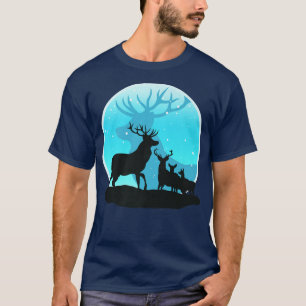 Reindeer, Winter Snow, Christmas, Men Women Kids, T-Shirt