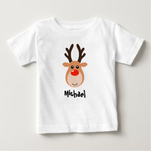 Reindeer with name Toddler T-Shirt