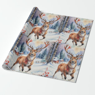 Reindeer Wonderland: Holiday Bliss Wrapping Paper