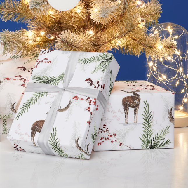 Reindeer Wrapping Paper Winter Christmas (Holidays)