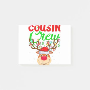 Reindeer Xmas Lights Cousin Crew Reindeer Christma Post-it Notes