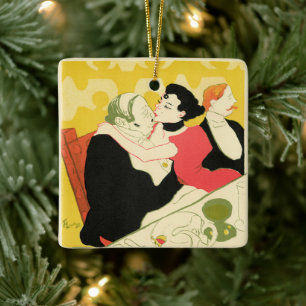 Reine de Joie (Queen of Pleasure) Toulouse Lautrec Ceramic Ornament