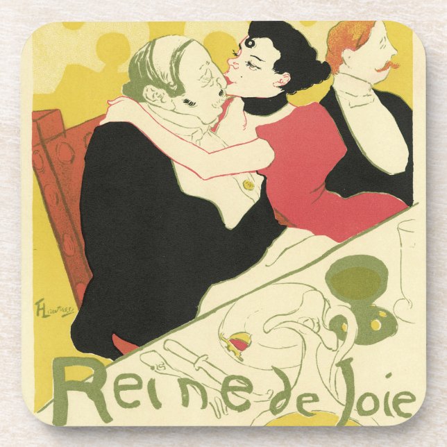 Reine de Joie (Queen of Pleasure) Toulouse Lautrec Coaster (Front)