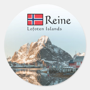 Reine Lofoten Islands Souvenir Classic Round Sticker