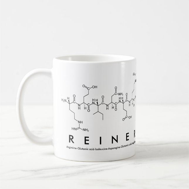 Reiner peptide name mug (Left)