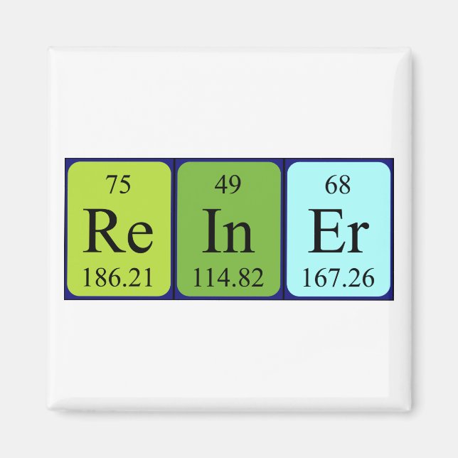 Reiner periodic table name magnet (Front)