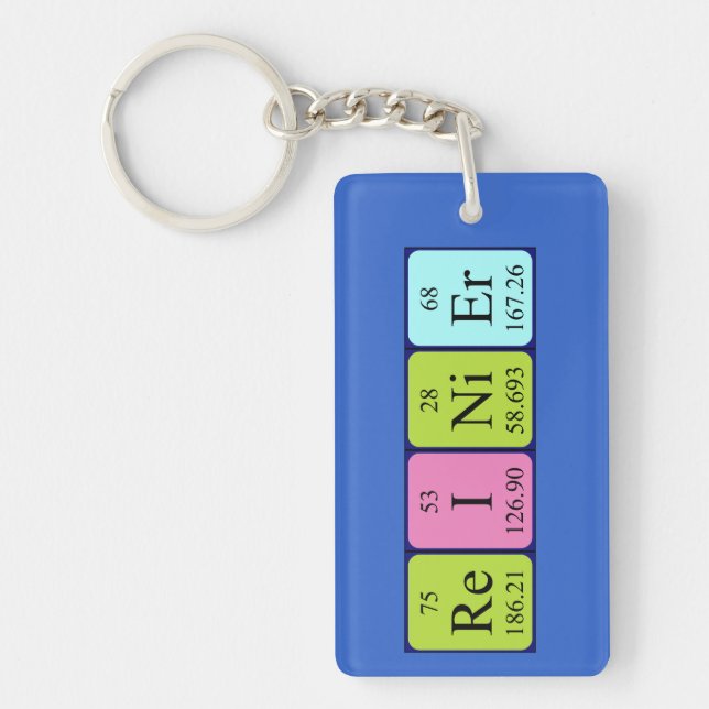 Reinier periodic table name keyring (Front)