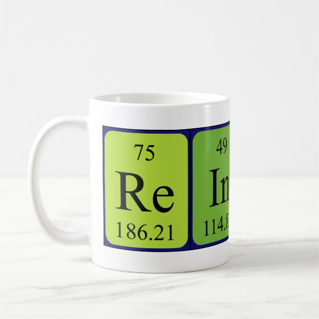Reinier periodic table name mug (Left)