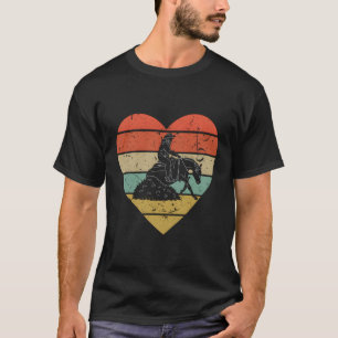 Reining Vintage Design Retro Horse Cowboy Riding H T-Shirt
