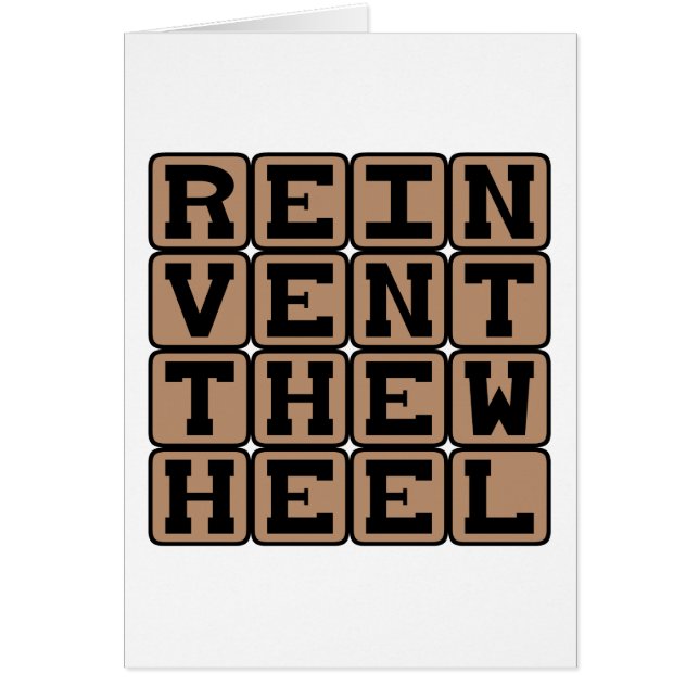 Reinvent The Wheel, Think of a Solution (Front)