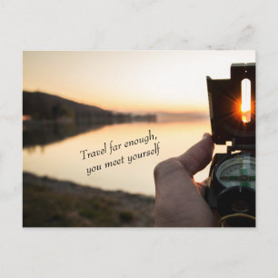 Reisen, um sich selbst zu finden postcard